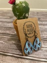 Load image into Gallery viewer, Western Rustic Cactus Teardrop Earrings