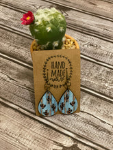 Load image into Gallery viewer, Western Rustic Cactus Teardrop Earrings