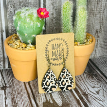 Load image into Gallery viewer, Western Faux Leopard print Tear drop Earrings