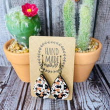 Load image into Gallery viewer, Western Faux Colorful Cowhide Tear drop Earrings