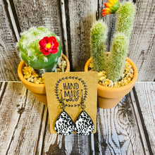 Load image into Gallery viewer, Western Faux Spotted Cowhide Teardrop Earrings