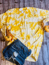Load image into Gallery viewer, Yellow and White Reverse Tie Dye T-shirt