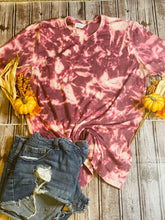 Load image into Gallery viewer, Burgundy Reverse Tie Dye T-shirt