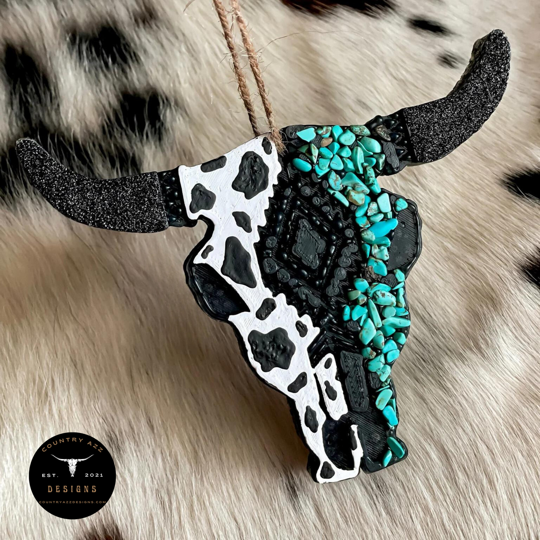 Turquoise Stone Cowprint Dreams