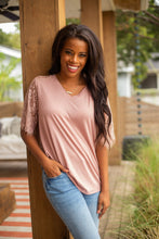 Load image into Gallery viewer, Mauve Montana Moon V-Neck Lace
