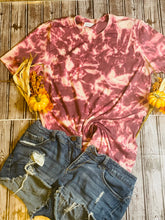 Load image into Gallery viewer, Burgundy Reverse Tie Dye T-shirt
