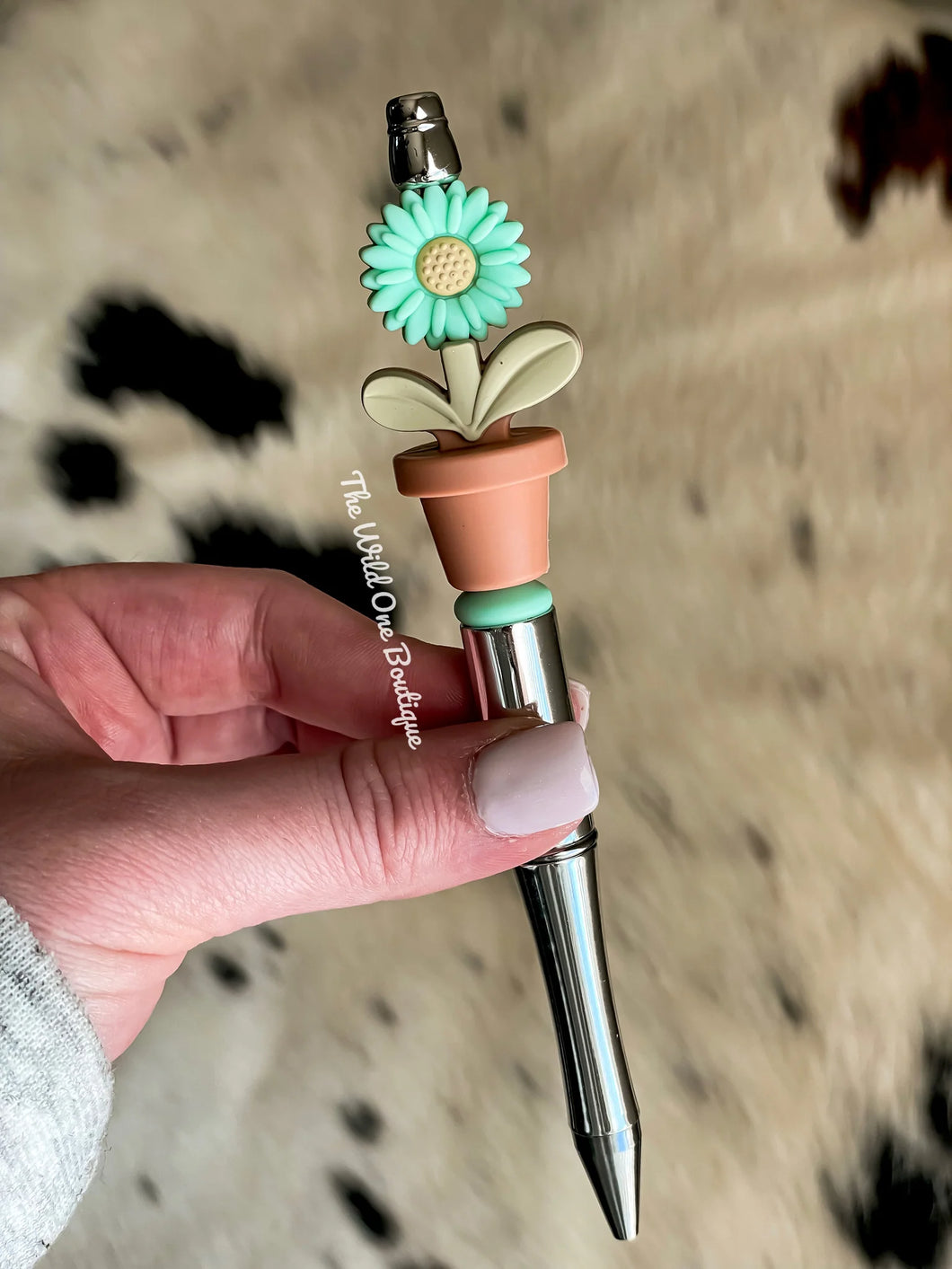 Spring Mint Sunflower Pen